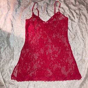 Victorias Secret Red Lace Nighty